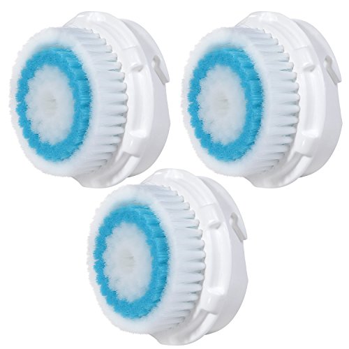 3 x cabezas de cepillo E-Cron®. Cabezal de cepillo compatible para la limpieza facial con poros profundos de Clarisonic (Deep Pore).