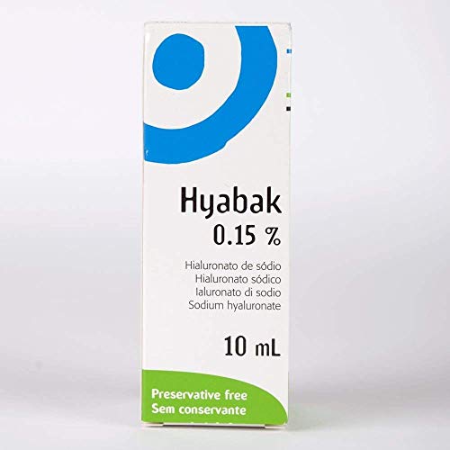 3 x nuevos HIPOTÓNICA Hyabak 10ml Libre De Conservantes