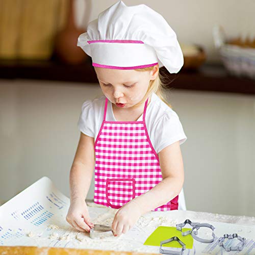 30 Piezas Juego de Cocina para Niñas, Juego Chef Cocinero| Materiales de Primera Calidad| Gorro Delantal Rodillo Cortador de Galletas Guantes Horno Utensilios etc| Regalo Cumpleaños Navidad Ideal.