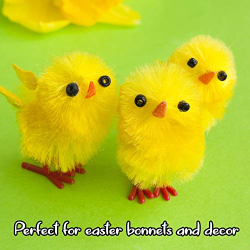 36 Adorable Polluelo Esponjoso Pequeño – Pollito Amarillo para Adorno de Pascua – Juguete Para la Mesa y Decoración de Fiesta, regalos juguetes, articulos de caza huevos sorpresa (Set de 36)