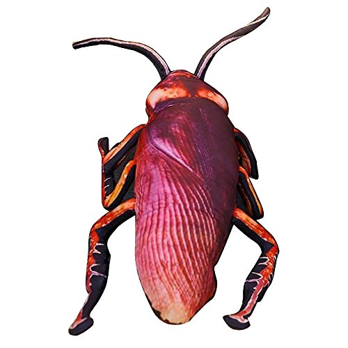 3D Cojín de Felpa de la Cucaracha de la Simulación,Juguete Felpa del Insecto,Almohada de la Siesta del Animal Doméstico para Decoración Casera Juguetes del Regalo de Cumpleaños (35CM)