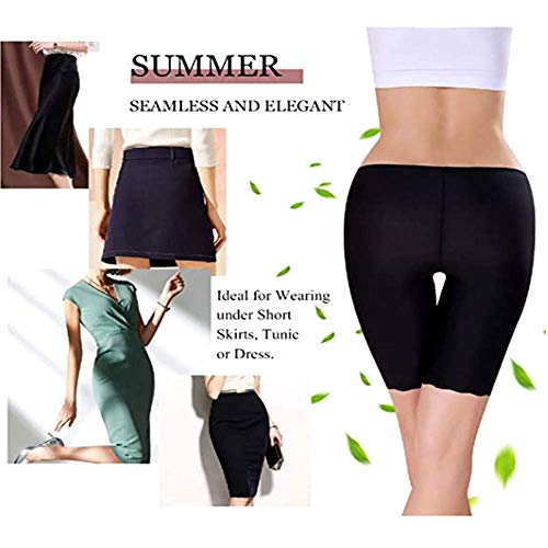 3pack 2020 Nuevas Mujeres Calzoncillos Elásticos De Seguridad Bajo Ultra Sexy Hielo Sedoso Suave Sin Costura Leggings Invisibles Pantalones Anti Rozaduras Ropa Interior Vestidos (s)