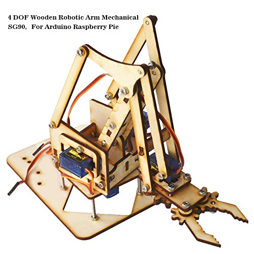 4 DOF Madera Madera Robótica Brazo Madera Robótica Mecánica Brazo sg90 Servo para Arduino Raspberry Pi