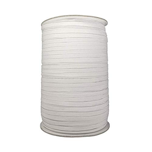 5mm Ancho Blanco Elástico Cinta Para Costura Y Manualidades - Carrete De Elástico Plano Banda Para Ropa - Elástico Cable Para Faldas Y Pantalones Pretinas - Blanco, 25 Metres