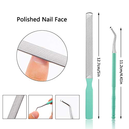 5Pcs Alicate para Cutículas y Empujador de Cutículas, Jolintek Corta Cutículas con Quitacuticulas Uñas Removedor de Aceite Cuticulas de Acero Inoxidable Uñas Encarnadas Kit de Manicura y Pedicura