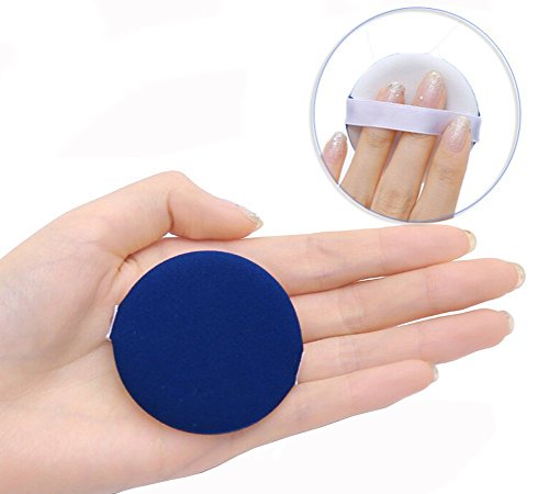 6 pcs mojado y seco esponja de maquillaje de doble uso aire Cojín borla para BB CC Cream Base Líquida powder- su maquillaje Look se más natural (azul)