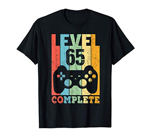 65 Años Cumpleaños Hombre Mujer Regalo Divertido Level 65 Camiseta