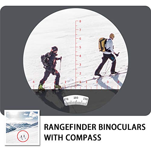 7x50 Prismáticos de Telémetro con Brújula Binoculares Impermeables de Gran Campo de Visión para Adultos para Observación de Aves, Caza, Viajes,Camouflage