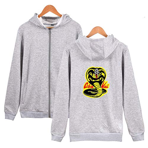 ACBANANA Karate Niño Cobra Kai Impresión Personalizada Sudadera con Capucha Película Retro Unisex Cremallera Sudadera Casual Top