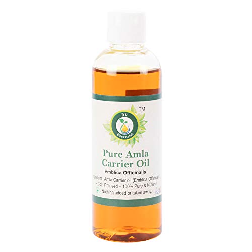 Aceite Amla | Emblica officinalis | 100% natural puro | Prensado en frío | Para crecimiento pelo | Amla aceite de pelo | Sin refinar | Amla Oil | 100ml | 3.38oz By R V Essential