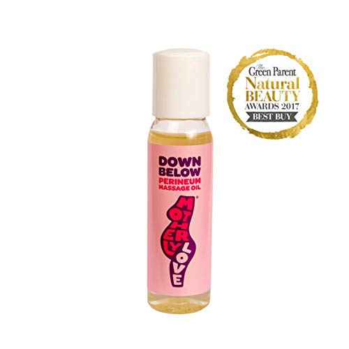 Aceite de masaje Motherlylove Down Below Perineum, 30 ml, reduce las lágrimas y el trauma, acelera la recuperación, se absorbe fácilmente, aumenta la flexibilidad, no es pegajoso, apto para veganos