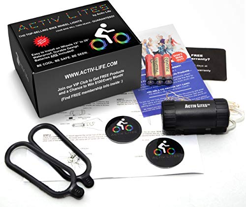 Activ Life Luces LED bicis (1 Set Rosa). Regalo de cumpleaños más Popular para niñas de 3+, Adolescentes y Mujeres. Mejor Idea Original de Navidad 2018 para Novias, Madres, Amigas, Hermanas.