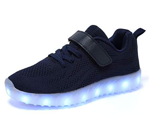 Adituob - Zapatillas luminosas para niños (niños pequeños/niños grandes), color Azul, talla 36 EU