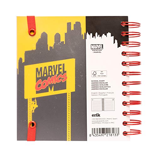 Agenda escolar 2019/2020 día página M Marvel