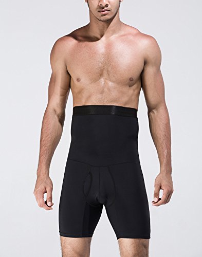 AIEOE - Ropa Interior Adelgazante para Hombre Moldeador Abdominal Slip Calzoncillos Adelgazantes Transpirable - Negro - Talla ES S