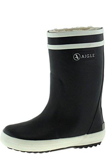 Aigle Lolly Pop Fur, Botas de Lluvia Unisex niños, Azul (Marine), 31 EU