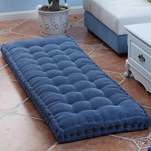 AINIYUE Cojines para tumbonas, Almohadilla portátil para Espesar para Patio, colchoneta para Silla reclinable para Cama, Ideal para decoración de Oficina en el hogar 40x110cm Azul