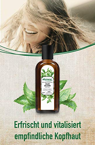 alkmene bálsamo capilar con ortiga orgánica - tónico capilar con provitamina B5 para el cuero cabelludo sensible y el cabello fino - cuidado capilar vegano en paquete de 3 (3x 250 ml)