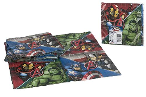 ALMACENESADAN 1088, Pack Desechables Fiestas y cumpleaños Avengers, Compuesto por 8 Platos, 8 Vasos y 20 servilletas