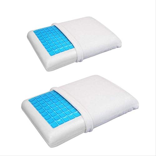 Almohada Cervical Viscoelastica Almohada De Gel De Cama Blanca De Espuma Cojín Ortopédico De Enfriamiento para Dormir Al Aire Libre Alivio De La Fatiga del Cuello Herramienta Al Aire Libre S