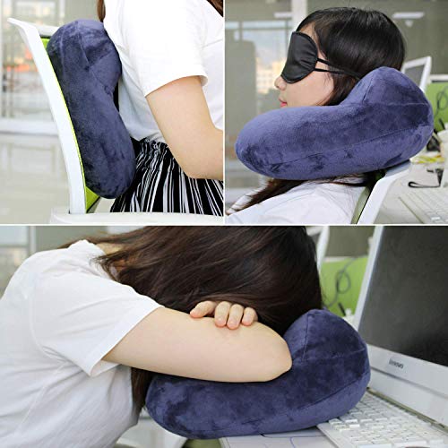 Almohada de Cuello, Inflable Almohadas de Viaje para Aviones, Viajes en Coche, Hombres, Niñas, Durmiendo Suave, Soporte de Confort de Cuello, Almohada en Forma de U