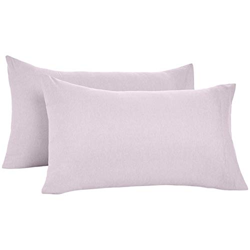 AmazonBasics - Funda de almohada de microfibra, juego de 2 unidades, 50 x 80 cm - Morado (Purple Dusk)