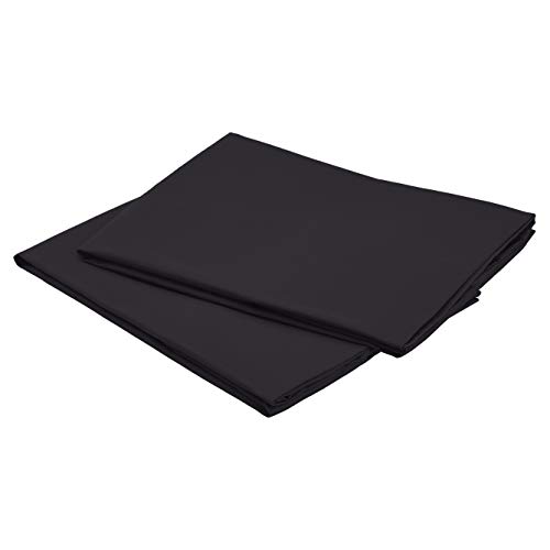 AmazonBasics - Funda de almohada de satén - 40 x 80 cm x 2, Antracita