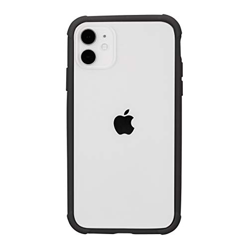 AmazonBasics - Funda protectora para iPhone 11, TPU+PC (negro), antiarañazos