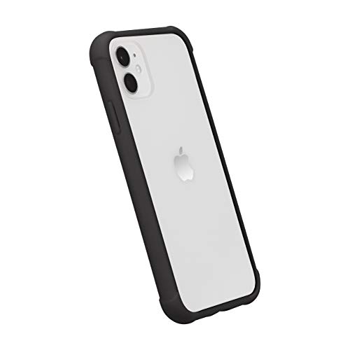 AmazonBasics - Funda protectora para iPhone 11, TPU+PC (negro), antiarañazos