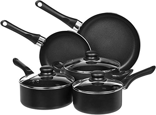 AmazonBasics - Juego de utensilios de cocina antiadherentes, 8 piezas