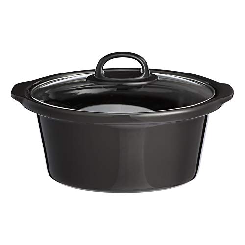 AmazonBasics - Olla de cocción lenta, con 3 niveles de calor y función de mantenimiento del calor, 135-160 W, 3,5 l