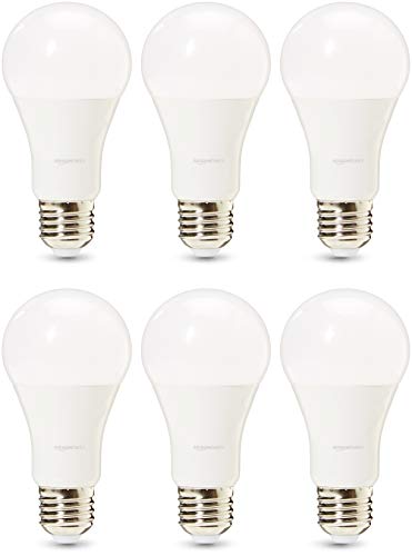 AmazonBasics Professional - Bombilla de tipo Edison LED, casquillo E27, equivalente a 100 W, blanco frío - juego de 6