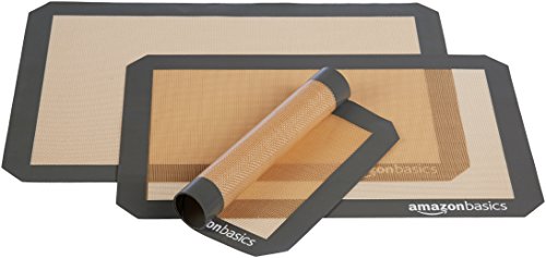 AmazonBasics - Tapete de silicona para hornear, juego de 3 unidades