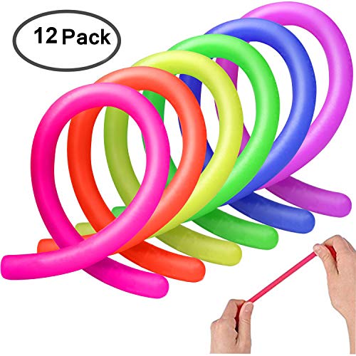 AMEITECH Colorful Juguetes de Estiramiento Sensorial Fidget Ayuda a Reducir la Inquietud Debida al Estrés y la Ansiedad por Add, ADHD, Autismo (12 Pack)