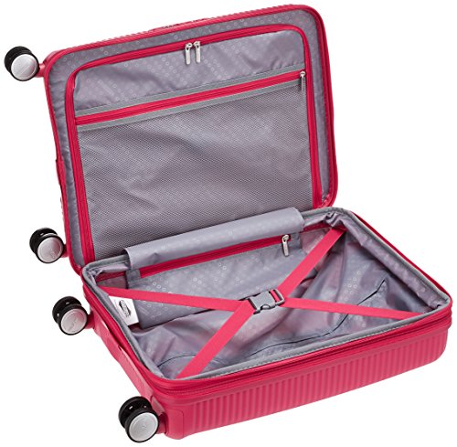 American Tourister - Soundbox Spinner Expandible, 55cm, 35,5/41 L - 2,6 KG, Rosa (Lightning Pink)