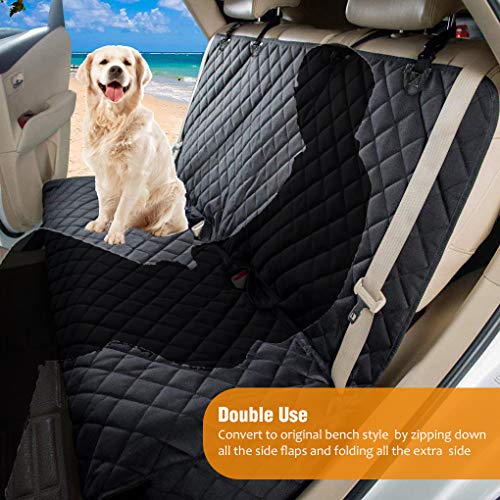 AMZPET Funda Protectora, Lona Impermeable para el Transporte de las Mascotas para el Asiento Trasero del Coche y Duradera, Diferentes Tamaños y Dimensiones