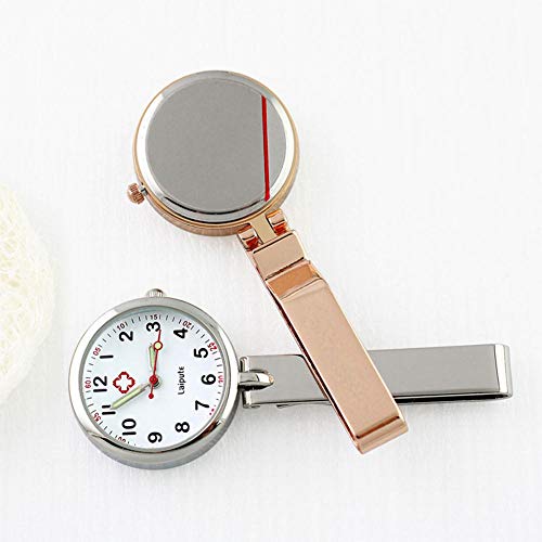 Anoauit Nuevos Relojes de Enfermera con Llavero Fob Doctor Reloj de Bolsillo Colgante de Cuarzo Reloj de Manos Luminosas Relojes de Bolsillo Redondos-2