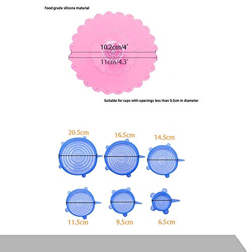 Anyingkai Cubiertas de Silicona para Tazas,Tapas de Cierre Hermético para Tazas,Tapa de Silicona para Tazas de Te,Tapas de La Taza de La Bebida del Silicón,Tapa de Silicona para Taza (Colorido 12)