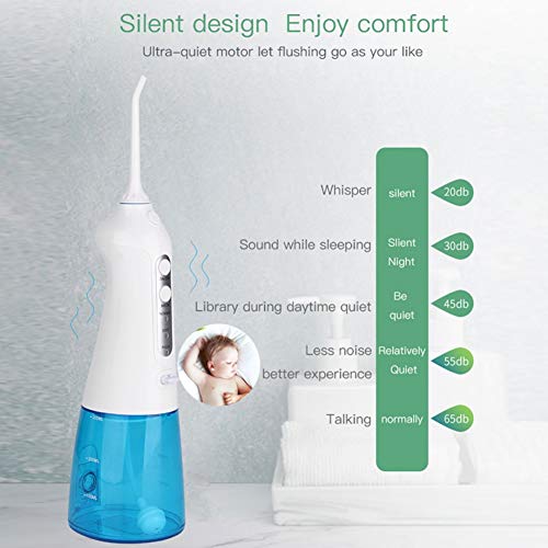 Ardorlove 300ML Water Flosser Professional Cordless Dental Oral Irrigator Portable and Rechargeable IPX7 Waterproof 3 Modes Water Flosser with Cleanable Water Tank for Home and Travel