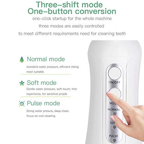 Ardorlove 300ML Water Flosser Professional Cordless Dental Oral Irrigator Portable and Rechargeable IPX7 Waterproof 3 Modes Water Flosser with Cleanable Water Tank for Home and Travel