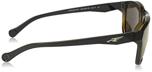 Arnette 0AN STRAIGHT CUT 22717D 58 gafas de sol, negro y ámbar, Unisex-Adulto