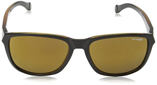 Arnette 0AN STRAIGHT CUT 22717D 58 gafas de sol, negro y ámbar, Unisex-Adulto