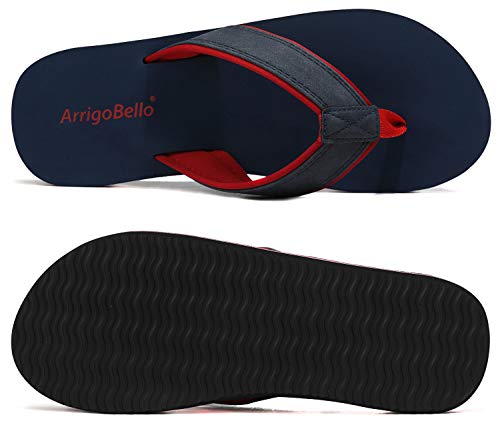 ARRIGO BELLO Chanclas Hombre Flip Flops Verano Playa Piscina Sandalias Al Aire Libre Vacaciones Ducha Gimnasio Cómodo Zapatos Talla 40-46 (Azul, Numeric_42)