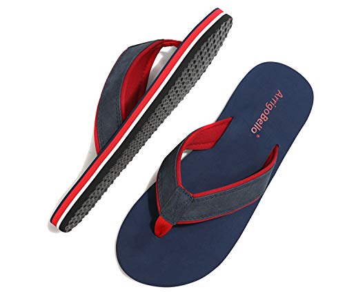 ARRIGO BELLO Chanclas Hombre Flip Flops Verano Playa Piscina Sandalias Al Aire Libre Vacaciones Ducha Gimnasio Cómodo Zapatos Talla 40-46 (Azul, Numeric_42)