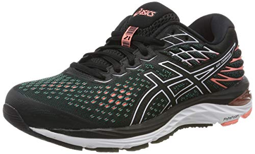 Asics Gel-Cumulus 21, Zapatillas de Running para Mujer, Negro (Black/Sun Coral 003), 39 EU