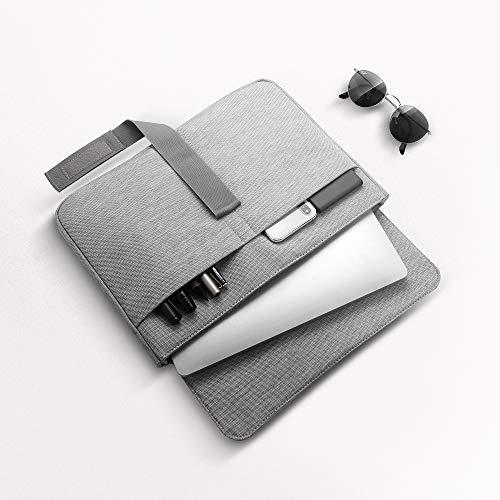 AtailorBird Funda para PC Portátil 15.6 Pulgadas Bolsa de Ordenador Resistente e Impermeable Protectora para Laptop Multifuncional para MacBook Air,MacBook Pro - Gris