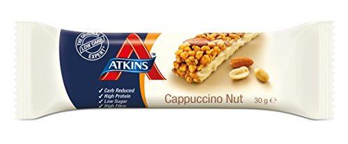 Atkins Barrita Day Break Cappuccino Nut - Paquete de 5 x 30 gr - Total: 150 gr