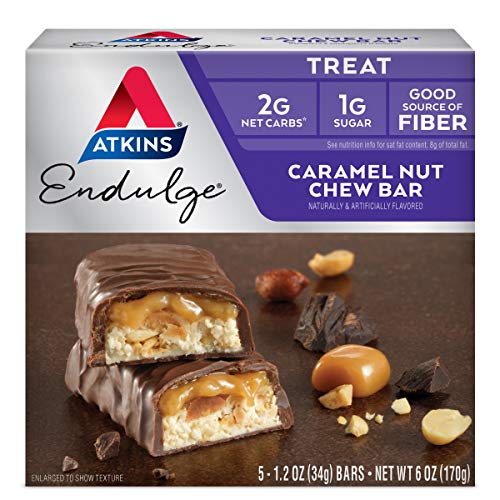 Atkins Endulge Bar Caramel Nut Chew, Caramel Nut Chew 5 Pack