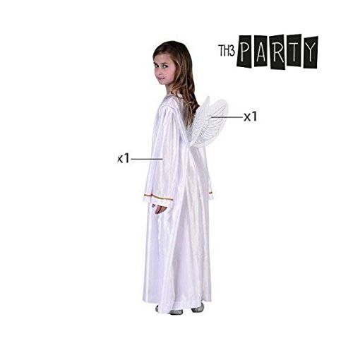 Atosa-32162 Atosa-32162-Disfraz Angel Unisex Infantil-Talla Navidad, Color Blanco, 7 a 9 años (32162)