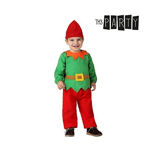 Atosa-32204 Atosa-32204-Disfraz Duende niño bebé-Talla Navidad, Color Verde, 0 a 6 Meses (32204)